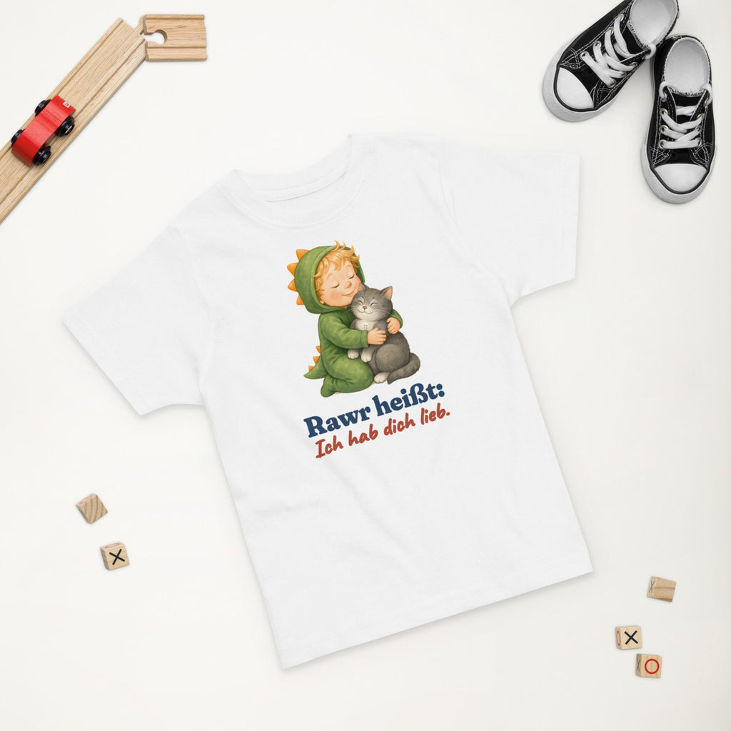 Rawr heißt: Ich hab dich lieb. — Kleinkind-Shirt – Produktfoto