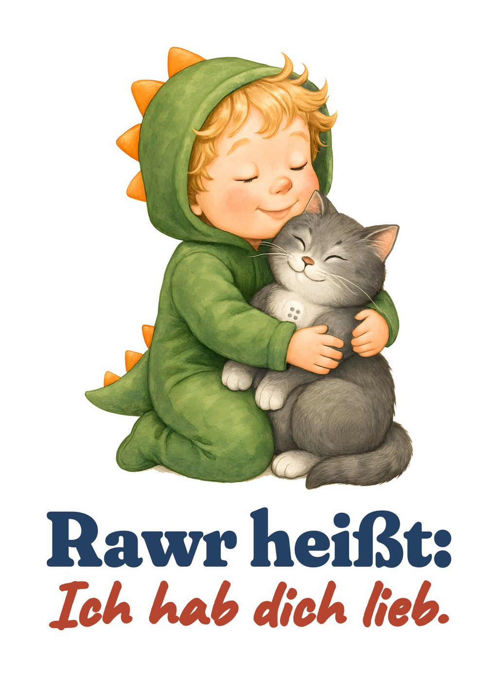 Rawr heißt: Ich hab dich lieb. — Kleinkind-Shirt – Motiv