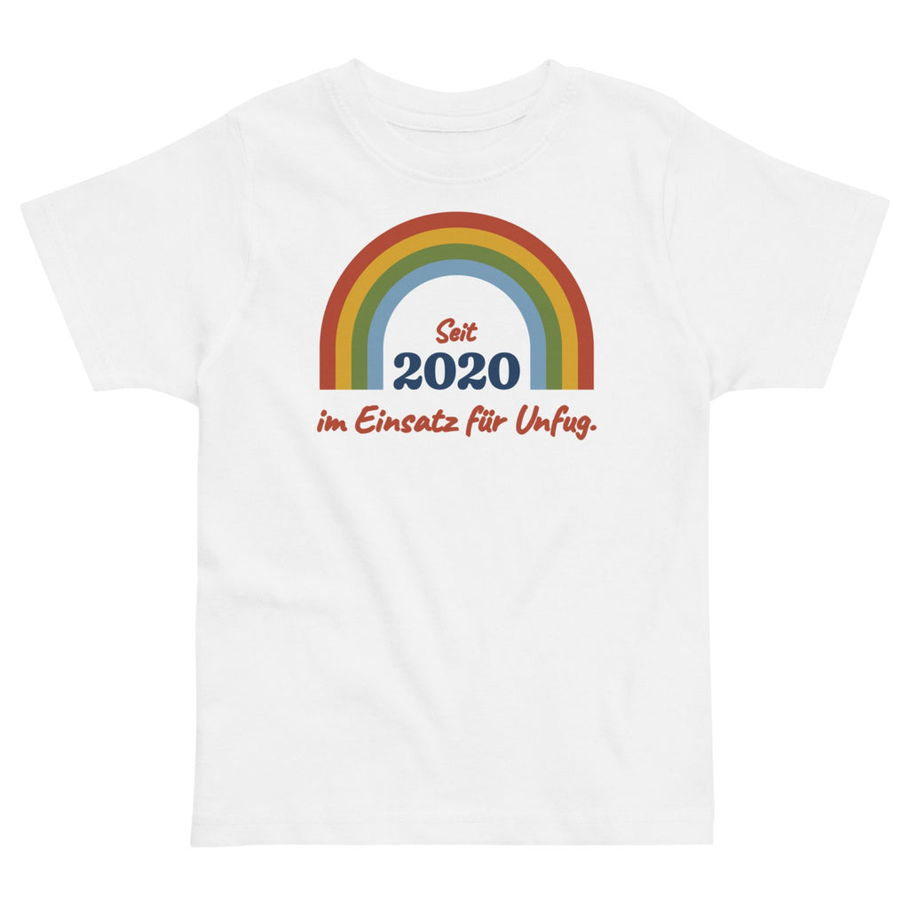 Seit 2020 im Einsatz für Unfug. — Kleinkind-Shirt – Produktfoto