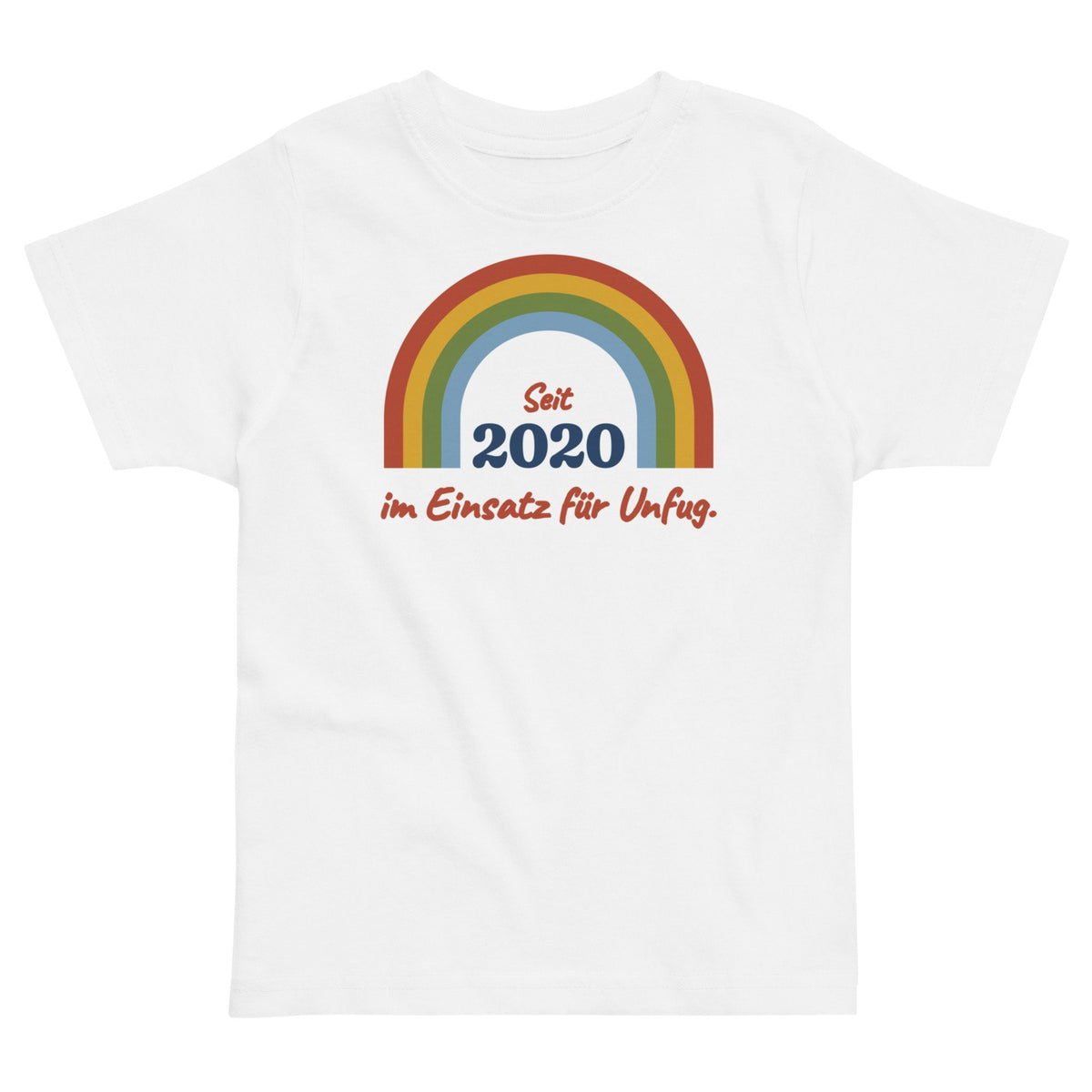 Seit 2020 im Einsatz für Unfug. — Kleinkind-Shirt – Produktfoto