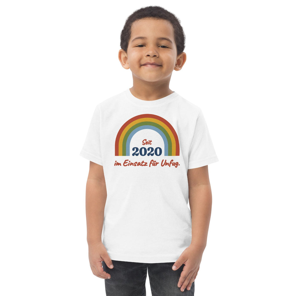 Seit 2020 im Einsatz für Unfug. — Kleinkind-Shirt – Produktfoto