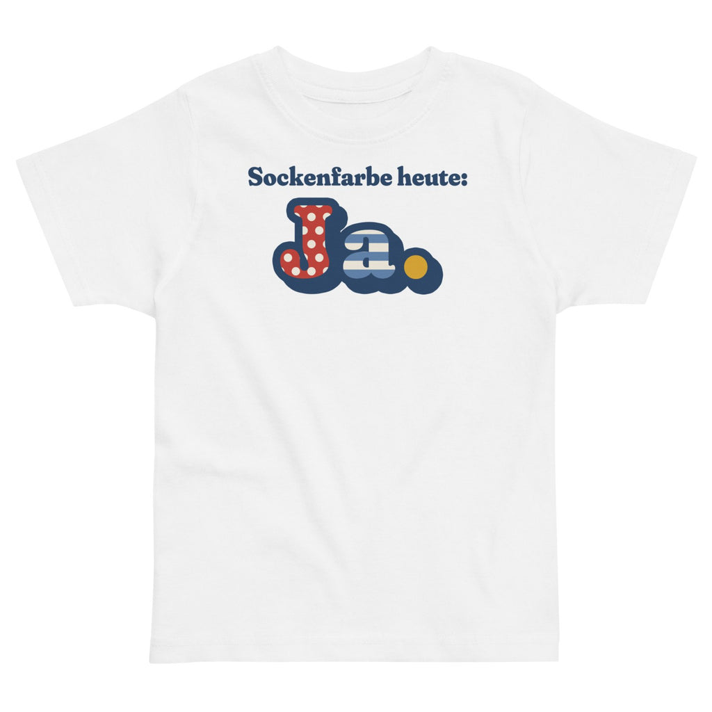 Sockenfarbe heute: Ja. — Kleinkind-Shirt – Produktfoto