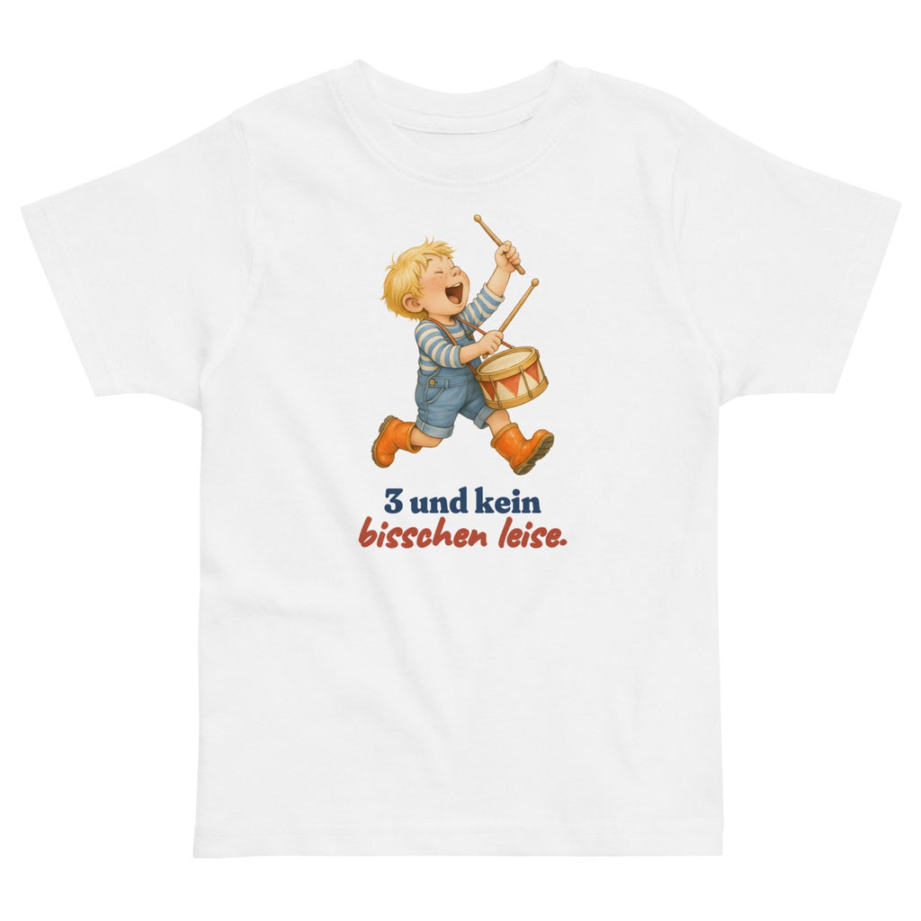 Geburtstagszahl und kein bisschen leise. — Kleinkind-Shirt – Produktfoto