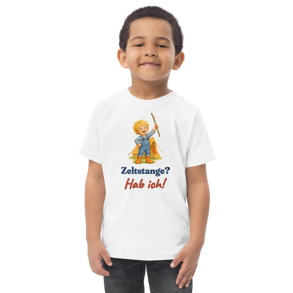 Zeltstange? Hab ich! — Kleinkind-Shirt – Produktfoto