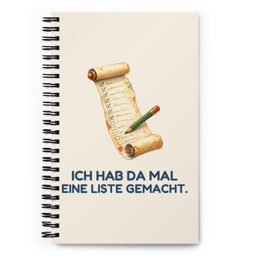 Ich hab da mal eine Liste gemacht. – Notizbuch