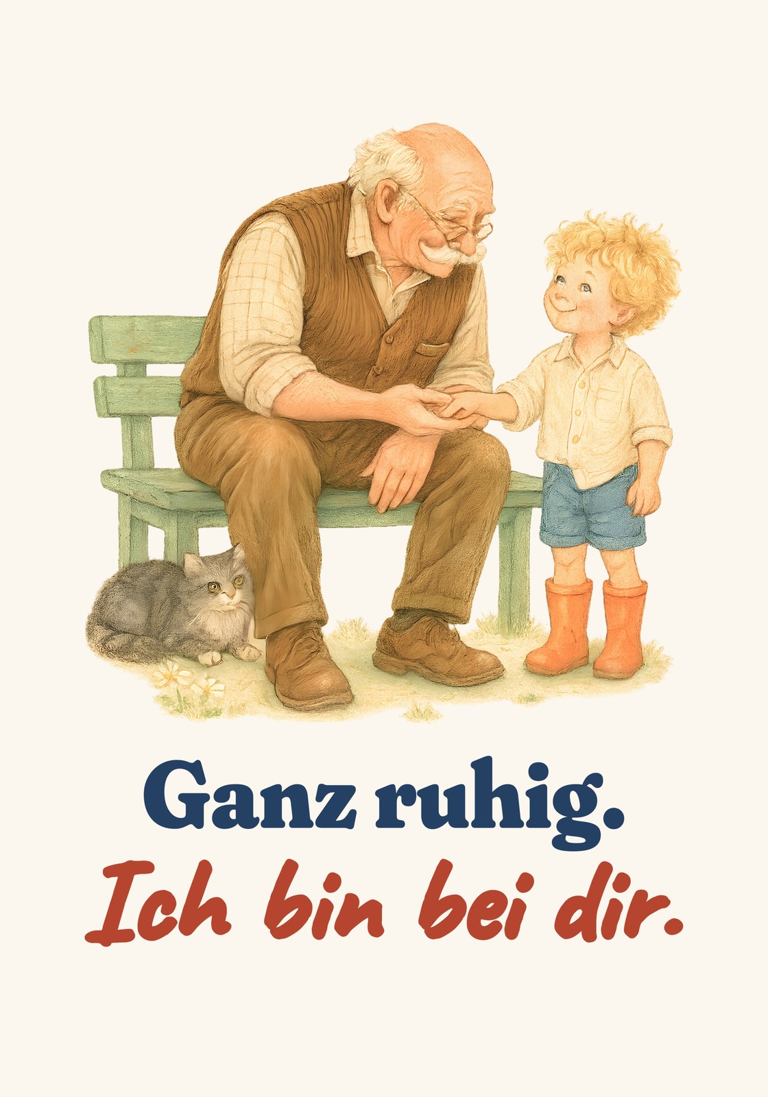 Ganz ruhig. Ich bin bei dir. — Poster – Motiv
