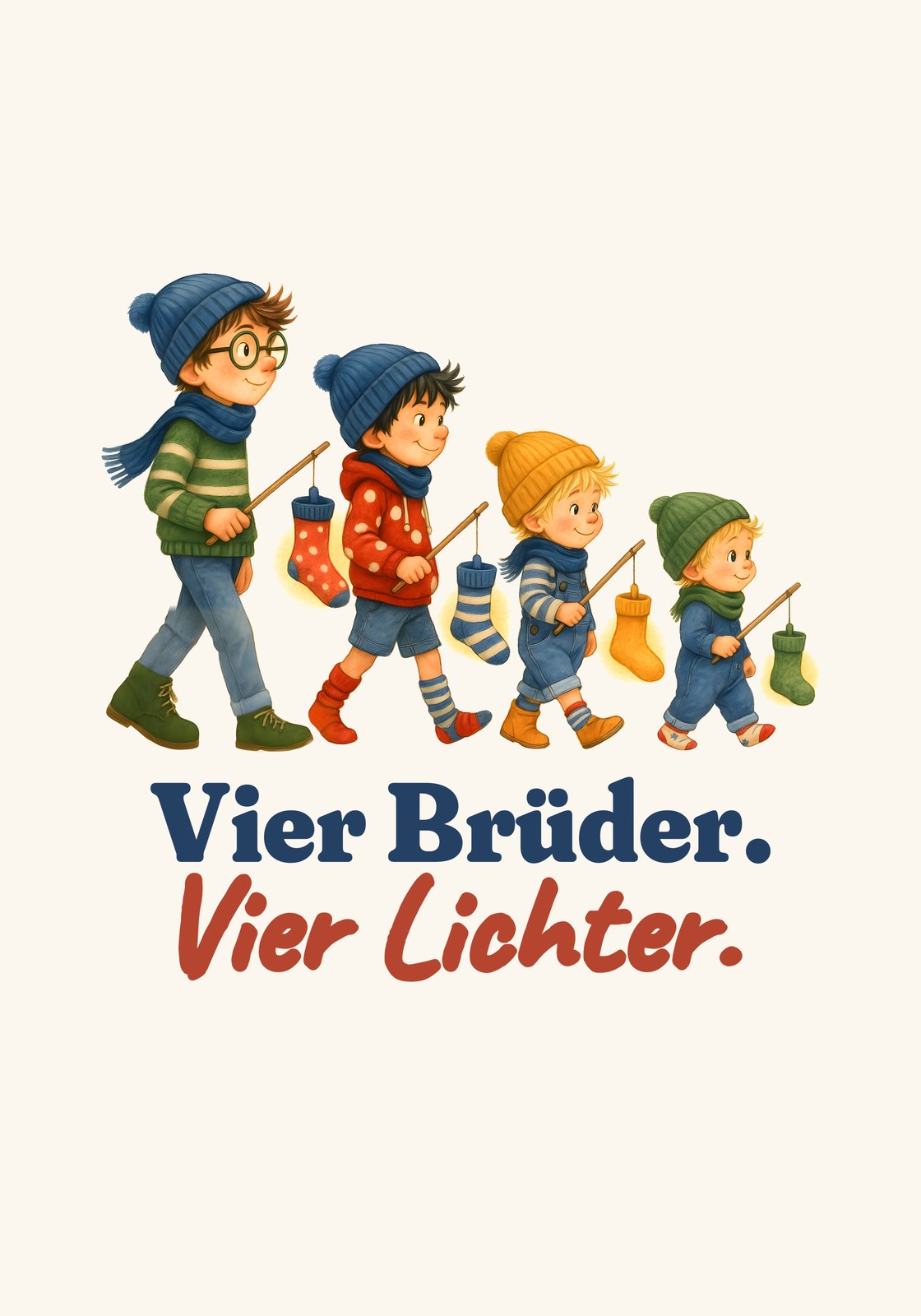 Vier Brüder. Vier Lichter. — Poster – Motiv