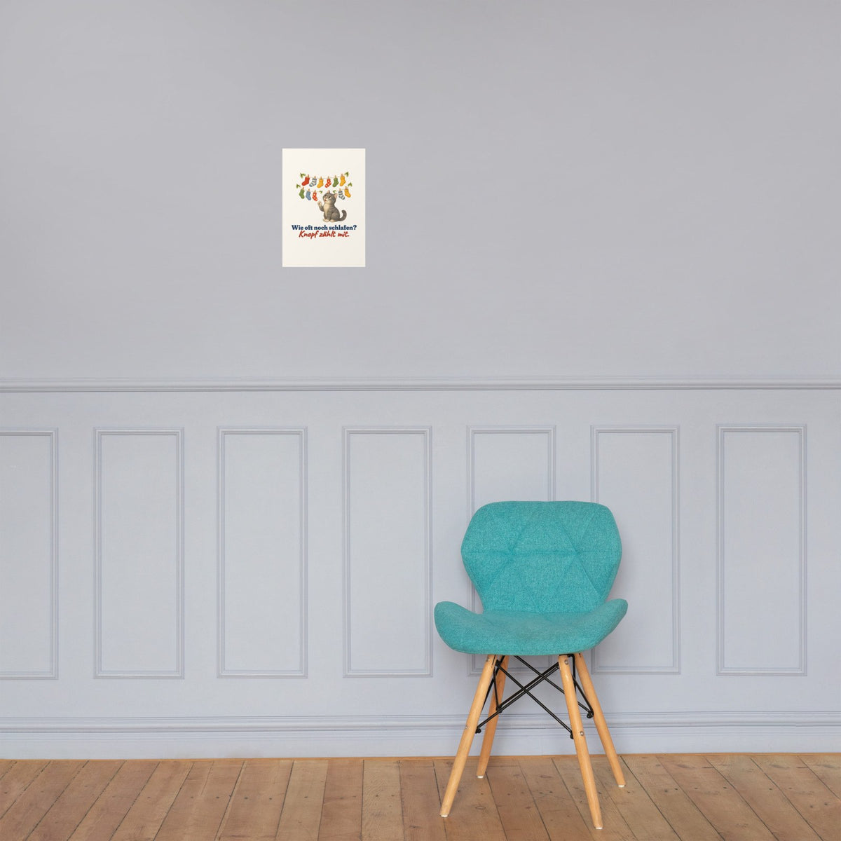 Wie oft noch schlafen? Knopf zählt mit. — Poster – Produktfoto