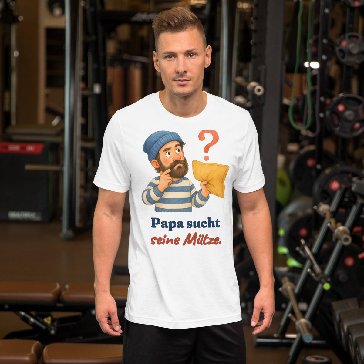 Papa sucht seine Mütze. — Shirt – Produktfoto