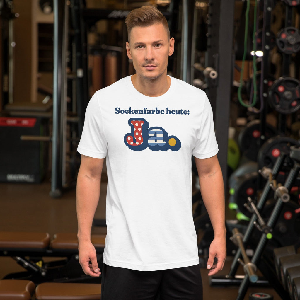 Sockenfarbe heute: Ja. — Shirt – Produktfoto