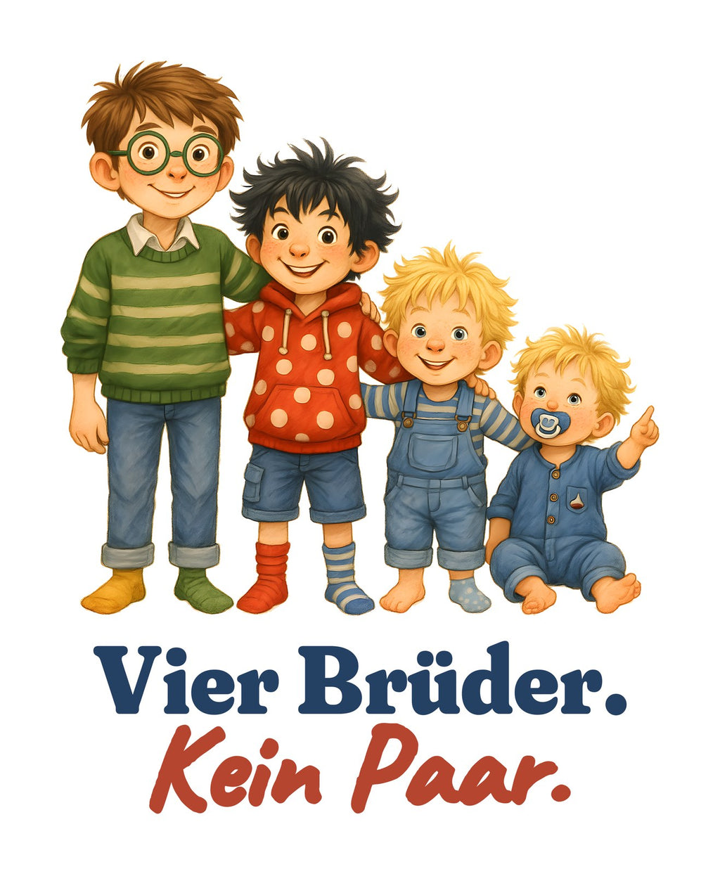 Vier Brüder. Kein Paar. — Shirt – Motiv