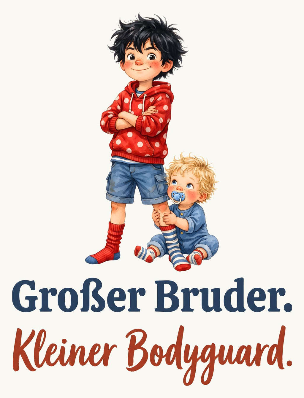 Großer Bruder. Kleiner Bodyguard. — Bio-Kindershirt – Motiv