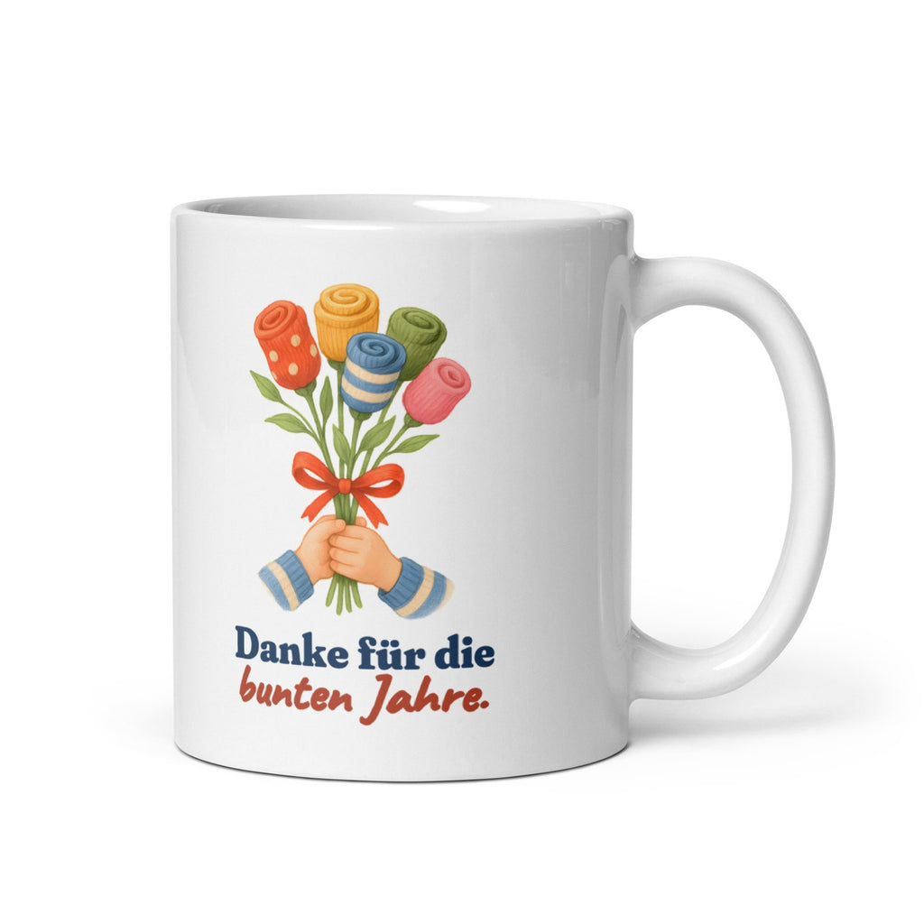 Danke für die bunten Jahre. — Tasse – Produktfoto