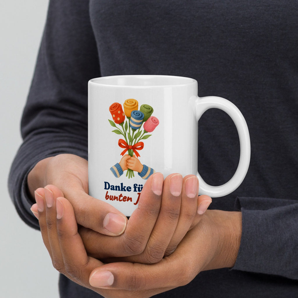Danke für die bunten Jahre. — Tasse – Produktfoto