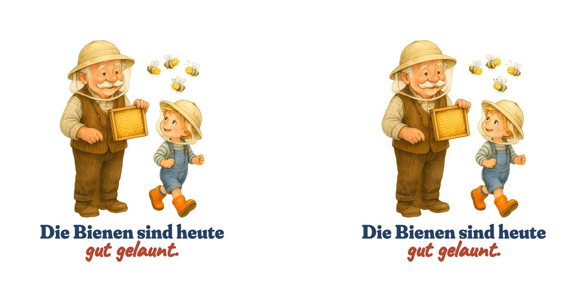 Die Bienen sind heute gut gelaunt. — Tasse – Motiv
