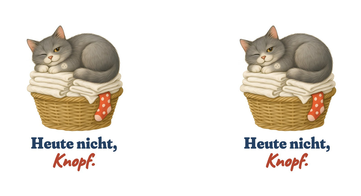 Heute nicht, Knopf. — Tasse – Motiv