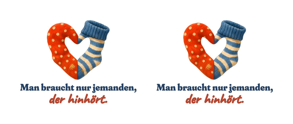 Man braucht nur jemanden, der hinhört. — Tasse – Motiv