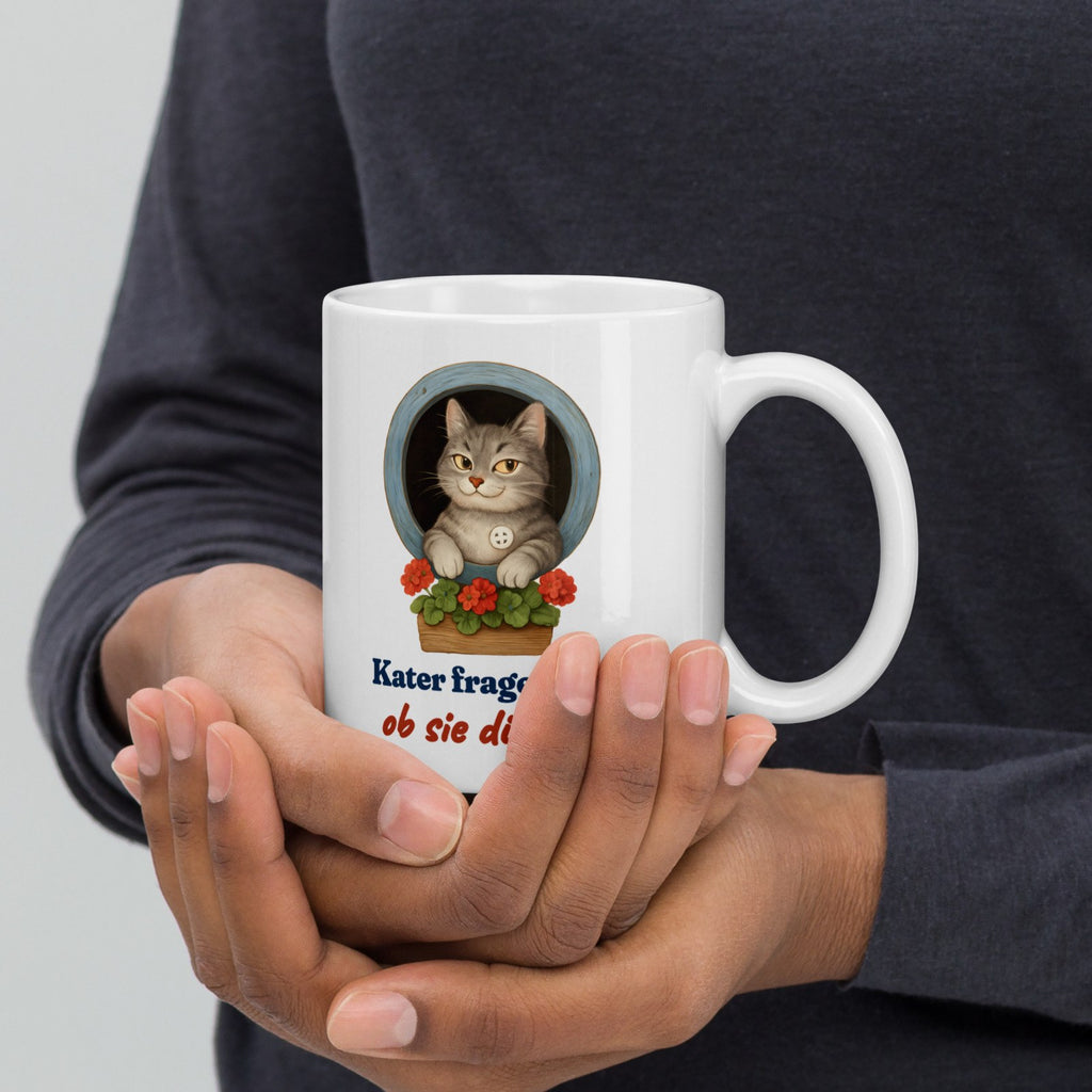 Kater fragen nie, ob sie dürfen. — Tasse – Produktfoto