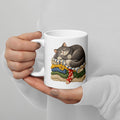 Kater Knopf – weiße Keramiktasse