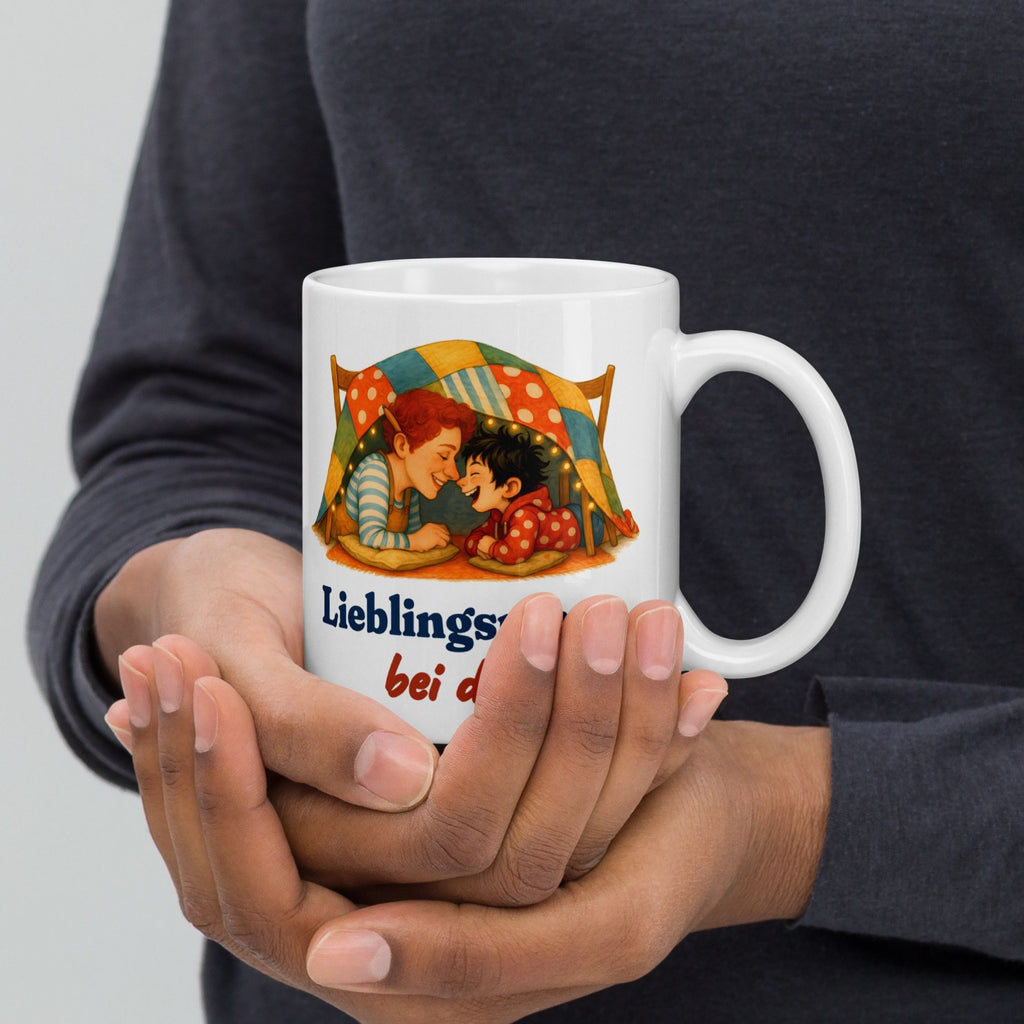 Lieblingsplatz: bei dir. — Tasse – Produktfoto