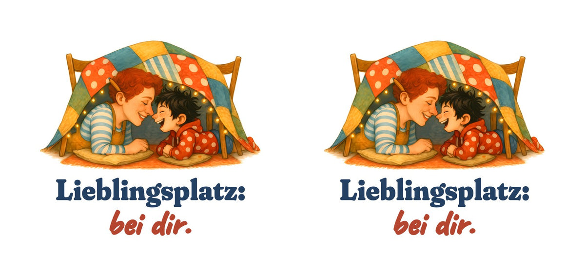 Lieblingsplatz: bei dir. — Tasse – Motiv