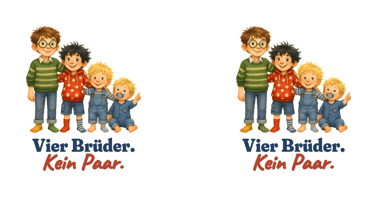 Vier Brüder. Kein Paar. — Tasse – Motiv