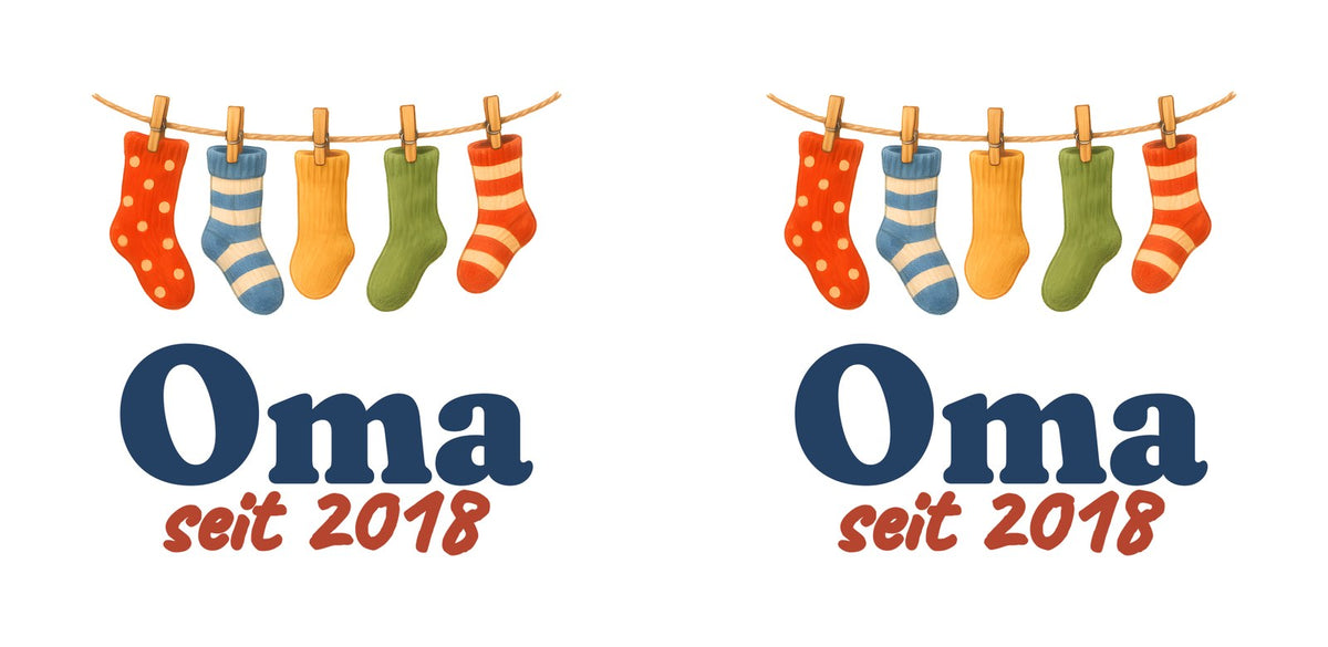 Oma seit … / Opa seit … — Tasse – Motiv Oma seit 2018
